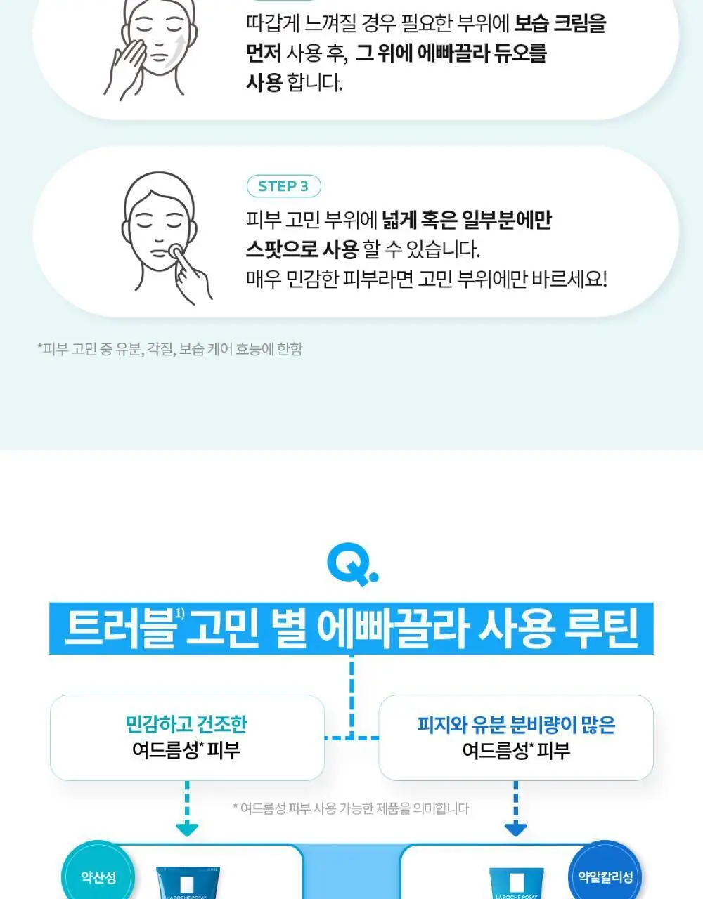[피지각질케어] 라로슈포제 에빠끌라 듀오+ M 트러블 에센스 40ml 기획(+에빠끌라 폼 50ml) 상세페이지 13